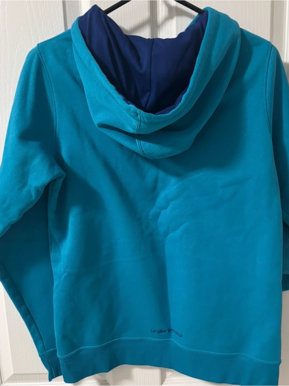Under Armour Women's Teal and Navy Cowl Pullover Hoodie - Picture 5 of 5